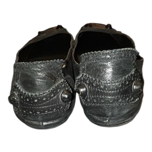 Balenciaga Black Leather Ballet Flats Size 9.5 - Picture 2 of 6